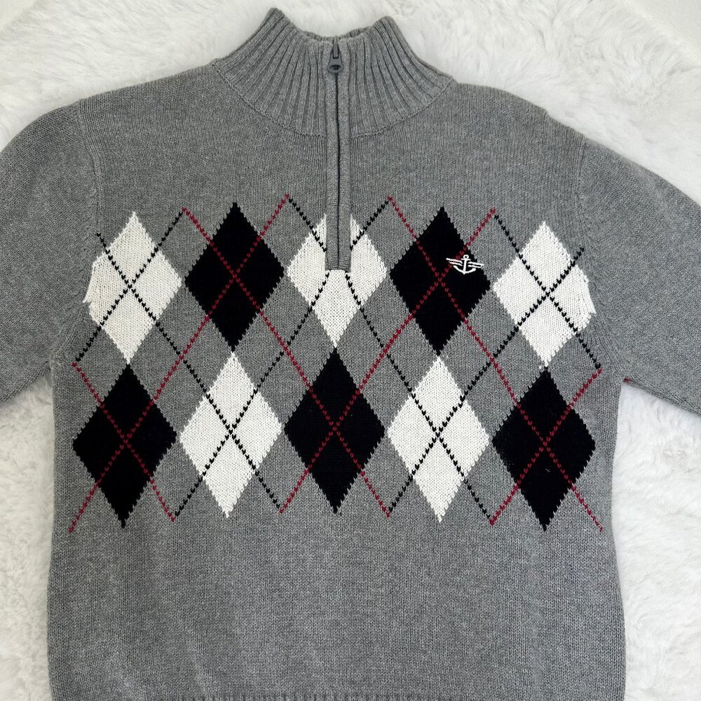 Dockers boys’ pullover sweater in light gray